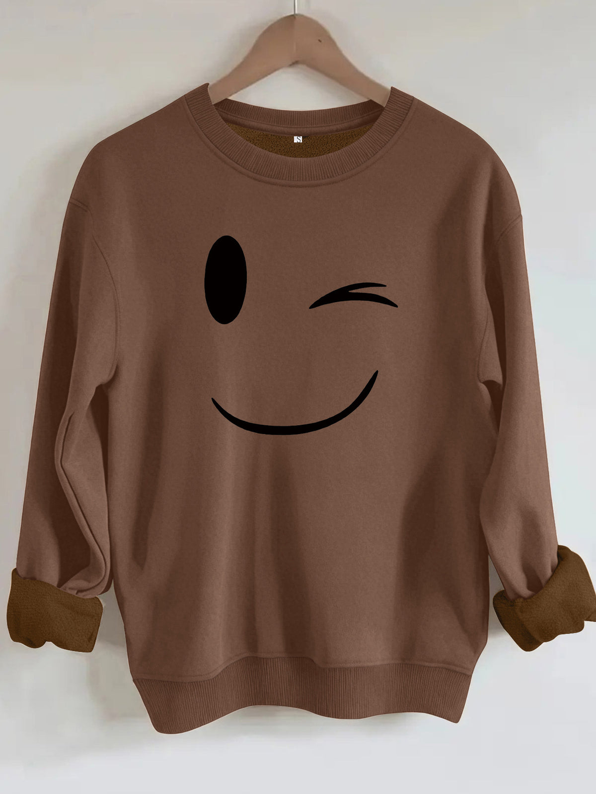 Loose velvet sweatshirt