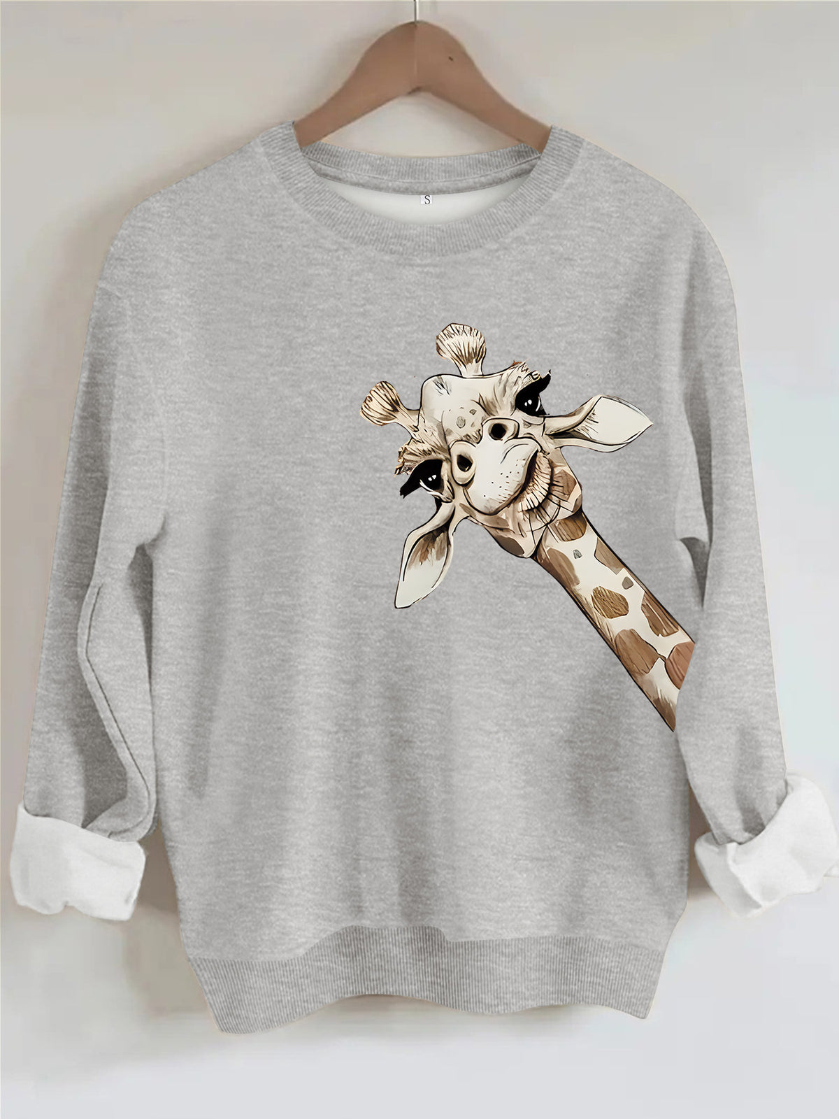 Loose velvet sweatshirt