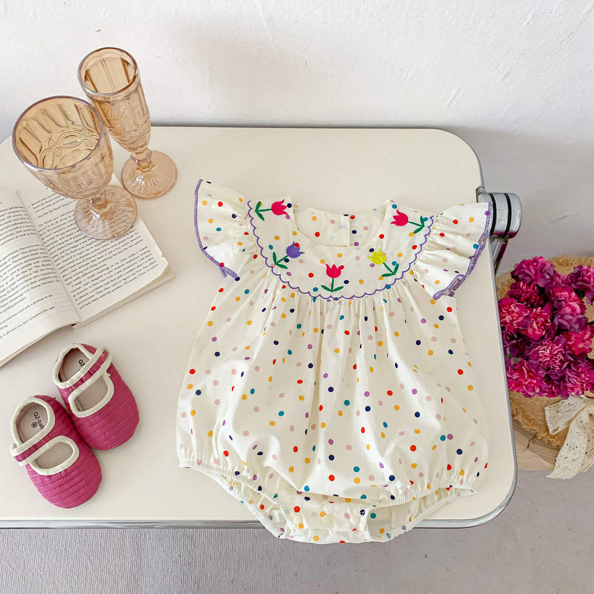 Baby Summer Clothes Girl Fashionable  Cotton Lightweight Romper Baby Girls Summer Princess Onesie Crawling Outfit