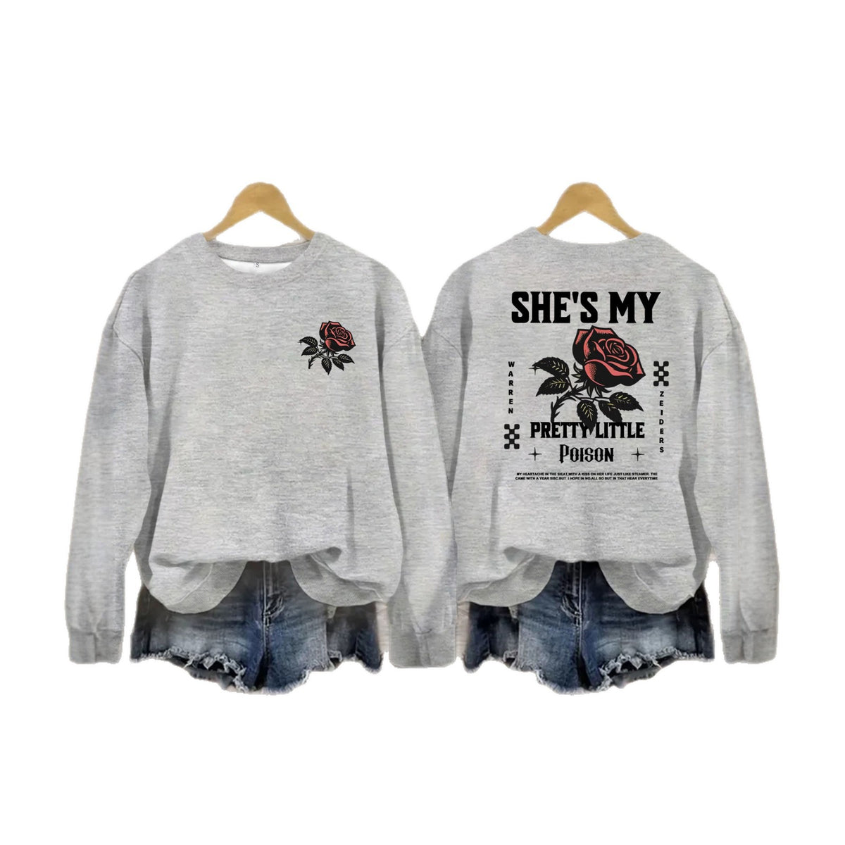 Loose velvet sweatshirt