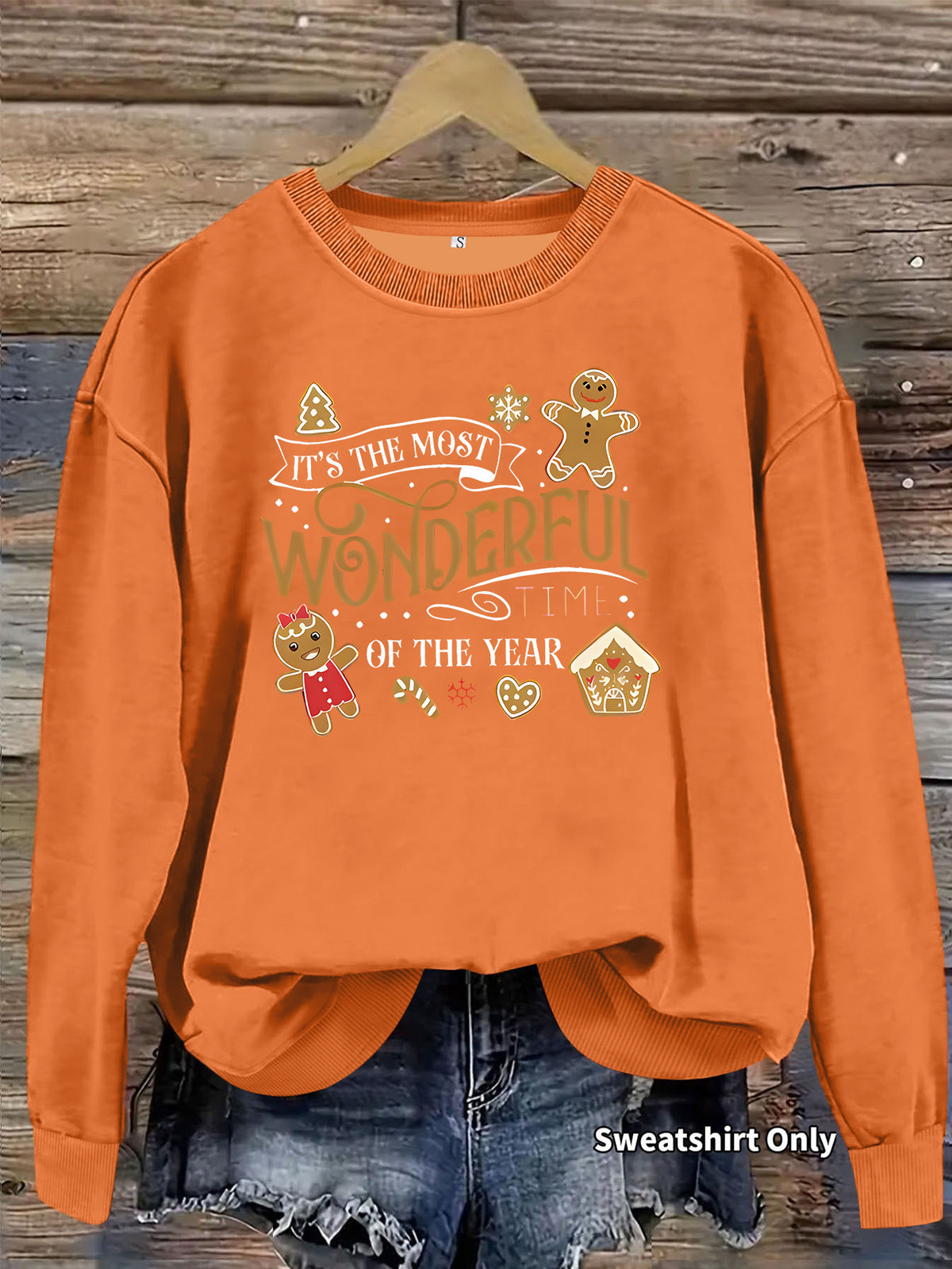 Printed sweatshirt with round neck