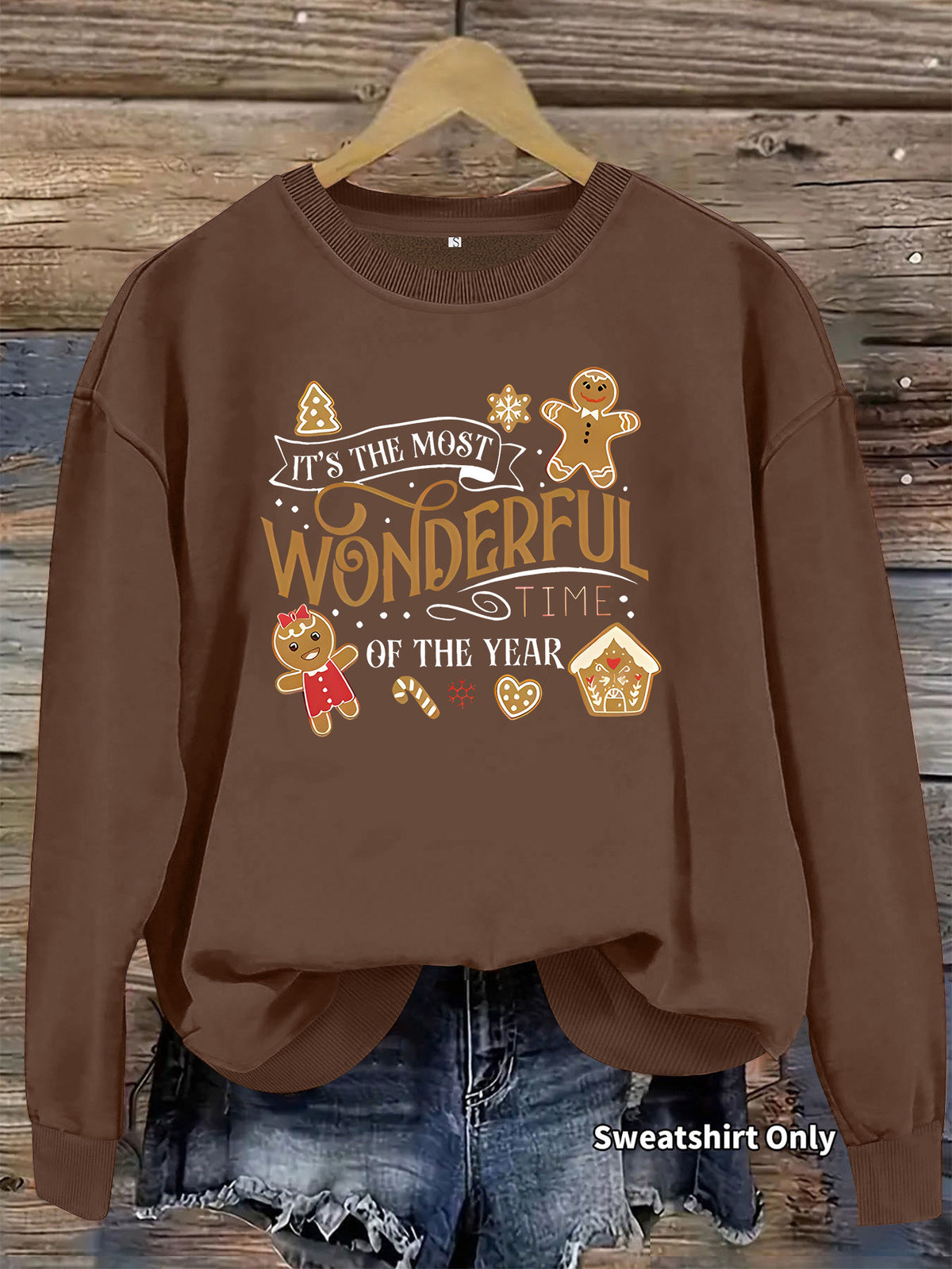 Printed sweatshirt with round neck