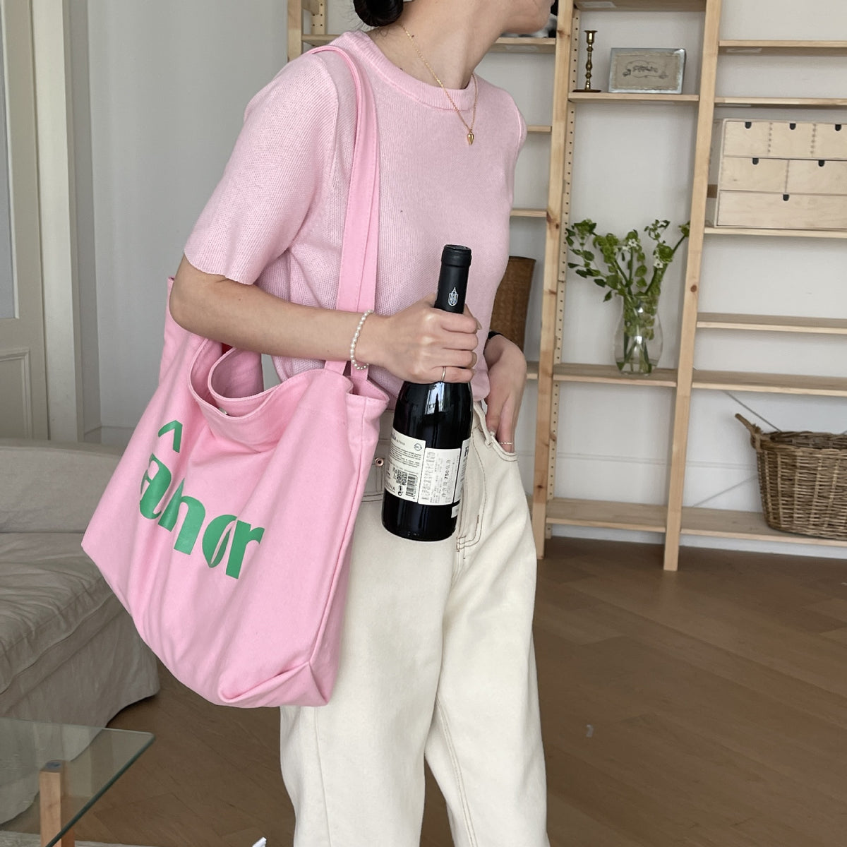 Canvas bag women's large capacity tote bag shopping bag crossbody