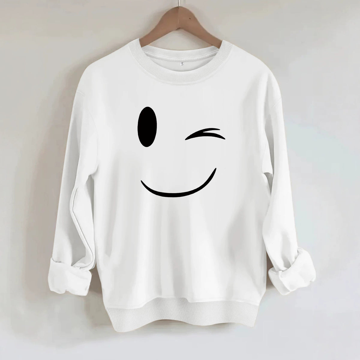 Loose velvet sweatshirt