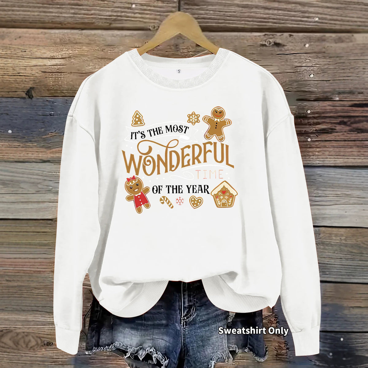 Printed sweatshirt with round neck