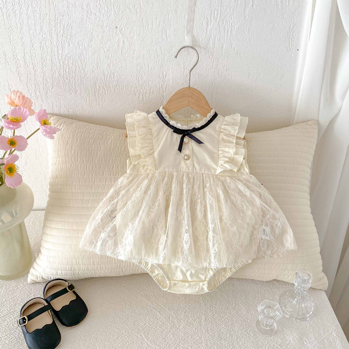 Baby Clothes Summer Lightweight Girl Baby Romper Lace Dress Princess Birthday Outfit A-Class