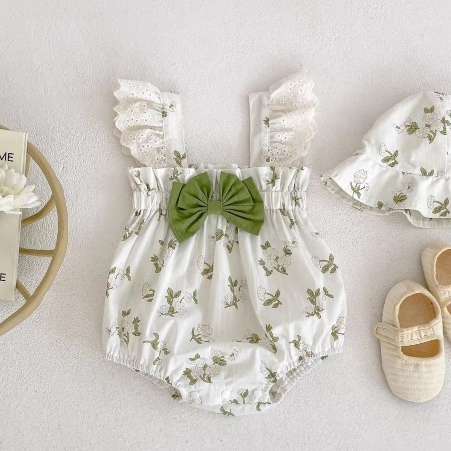 Baby Clothes Newborn Romper Girl Baby Onesie Thin Sleeveless Bodysuit