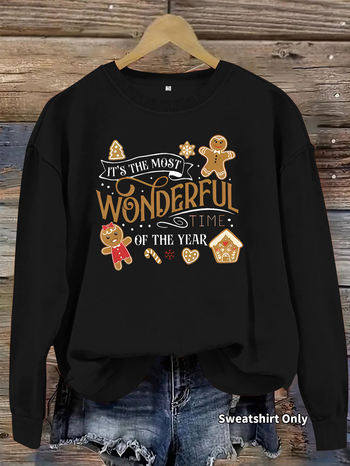 Printed sweatshirt with round neck