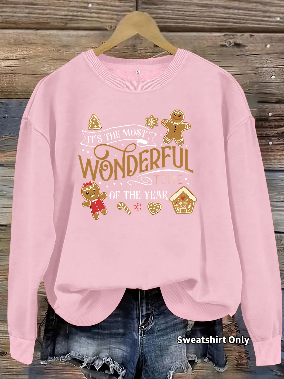 Printed sweatshirt with round neck