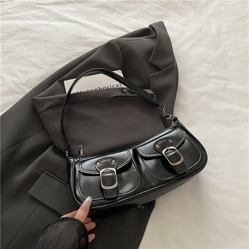 style Commute Mini Bag Simple Casual Shoulder Crossbody Square Bag Small&