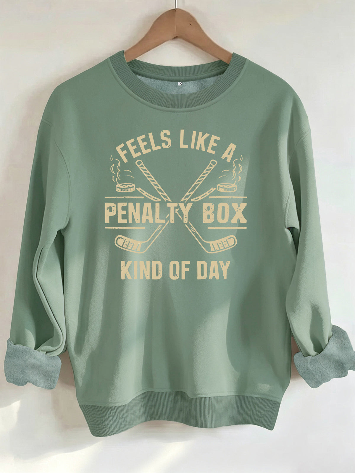 Round neck fleece hoodie