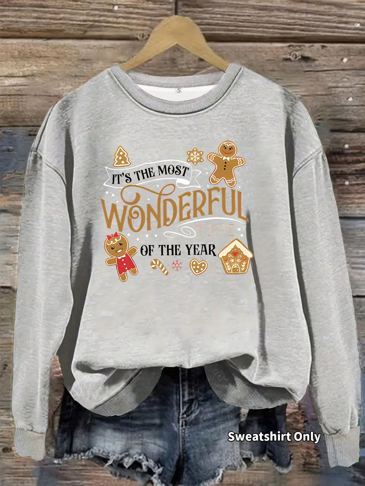 Printed sweatshirt with round neck