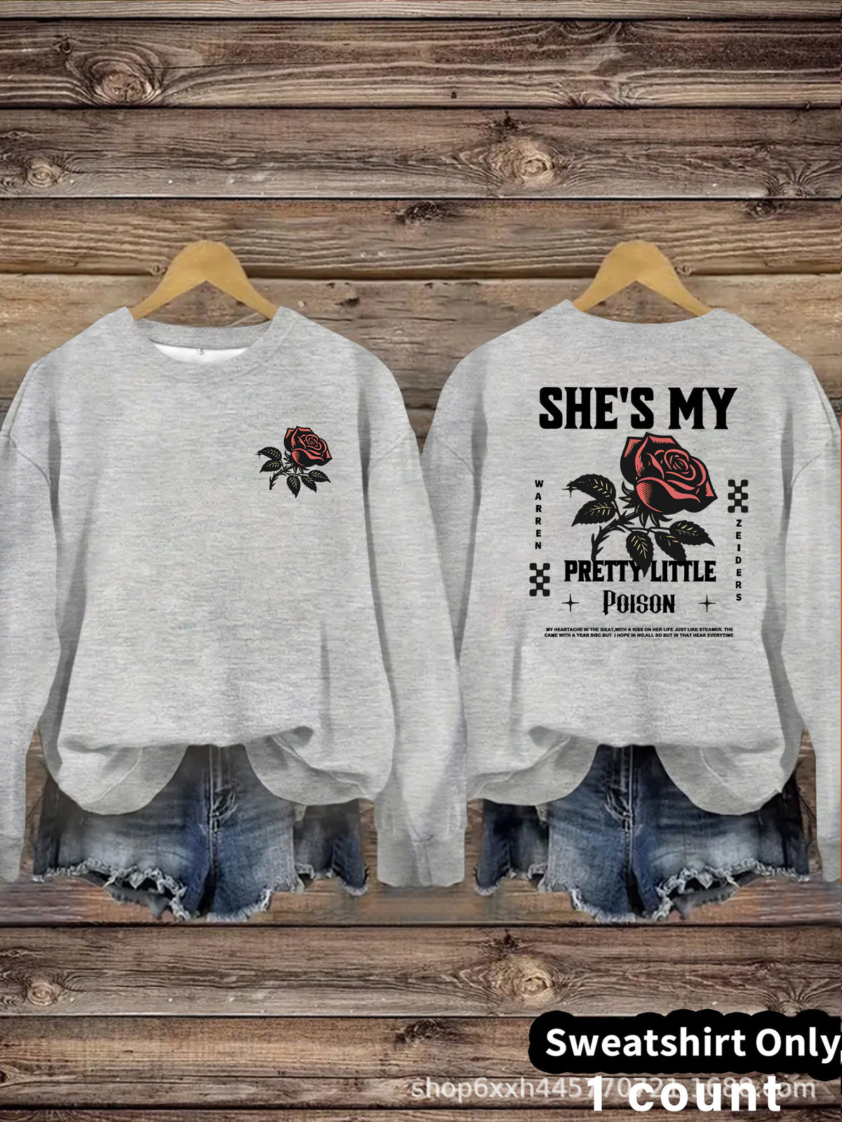 Loose velvet sweatshirt