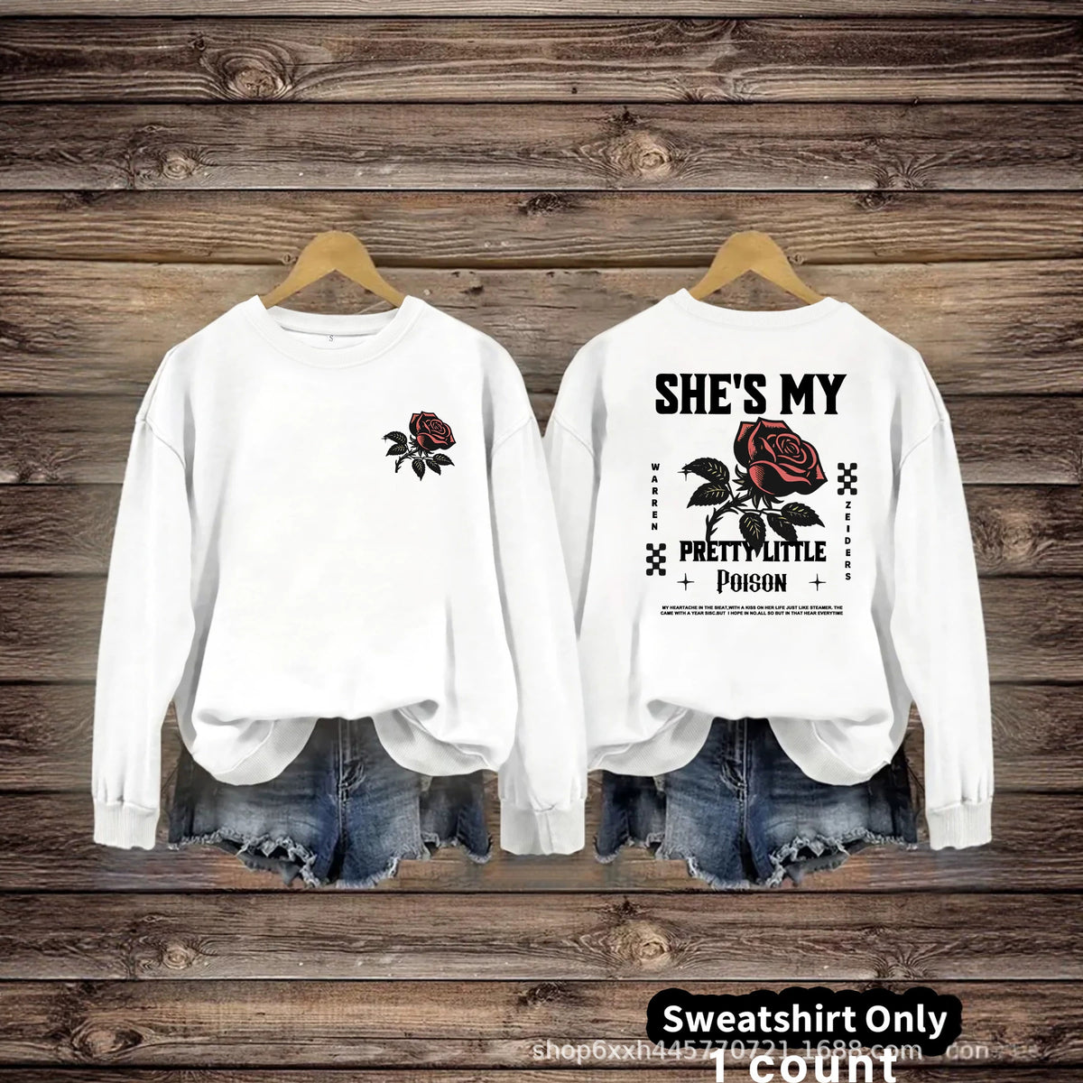 Loose velvet sweatshirt