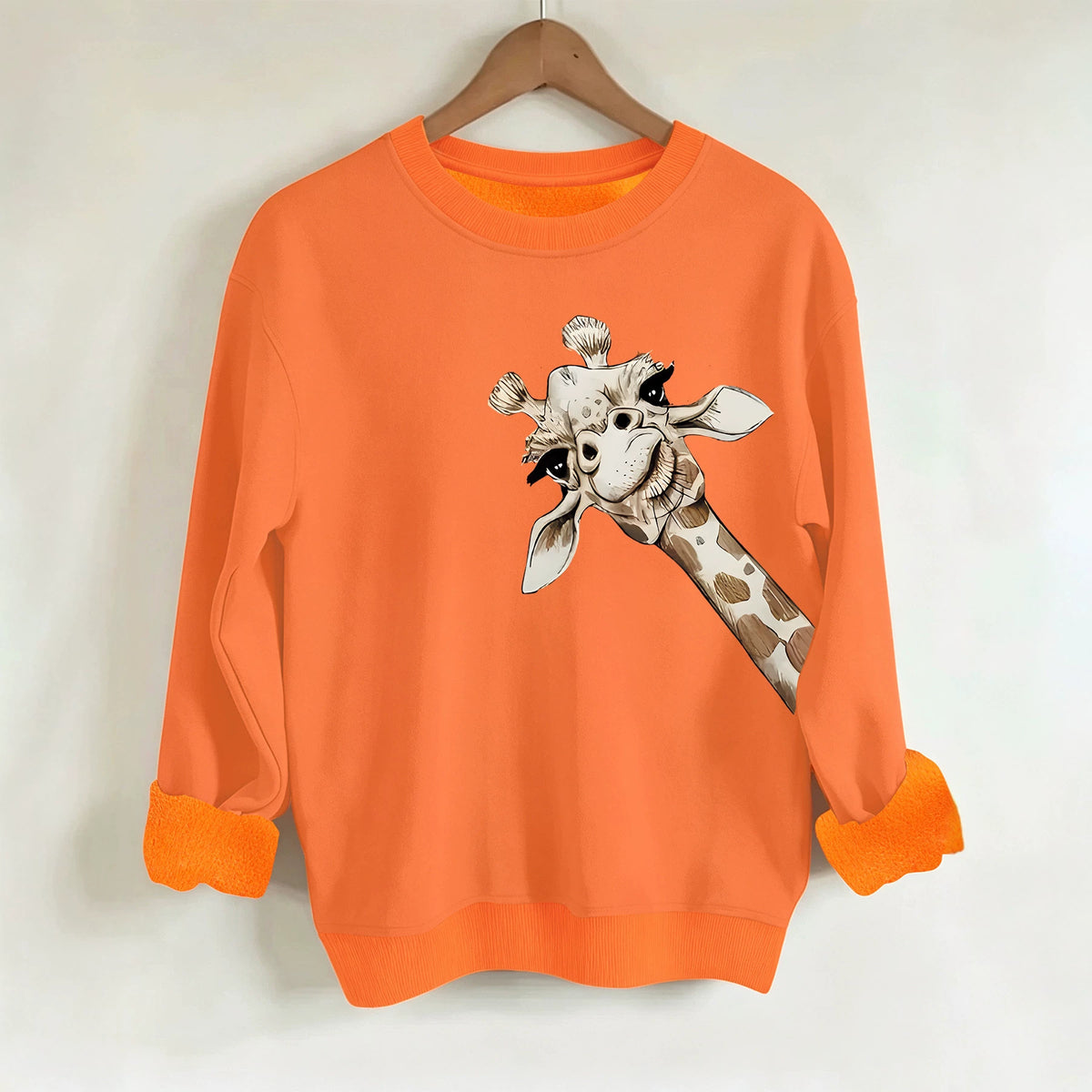 Loose velvet sweatshirt