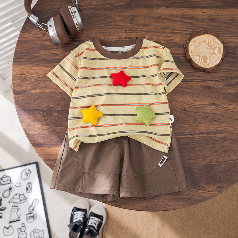 Summer clothes baby summer clothes short sleeved two-piece set