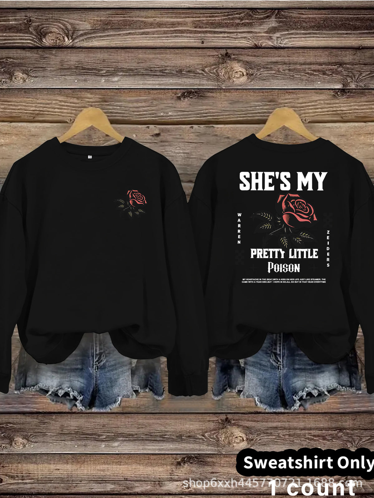 Loose velvet sweatshirt