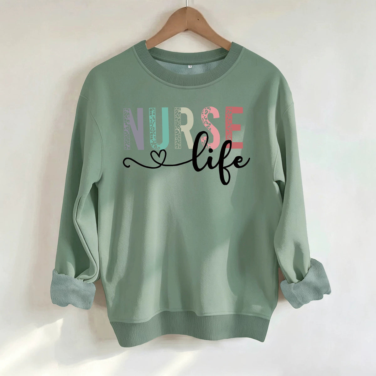 Loose velvet sweatshirt
