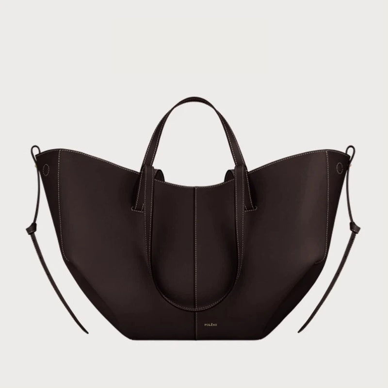 Leather bucket bag handbag tote bag