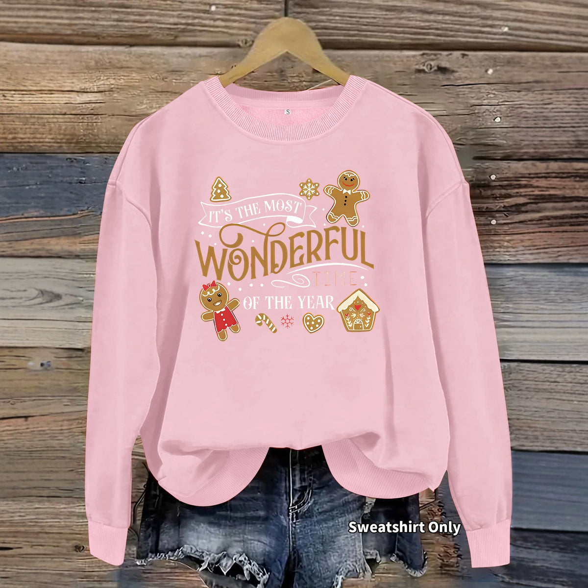 Printed sweatshirt with round neck