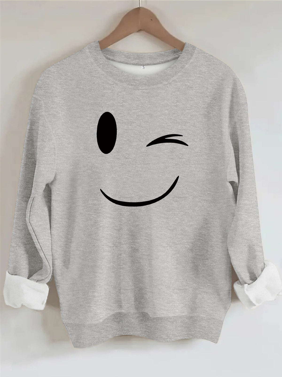 Loose velvet sweatshirt