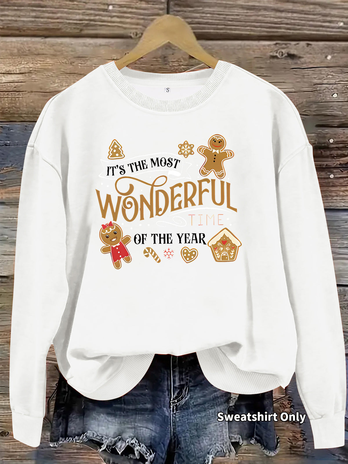 Printed sweatshirt with round neck