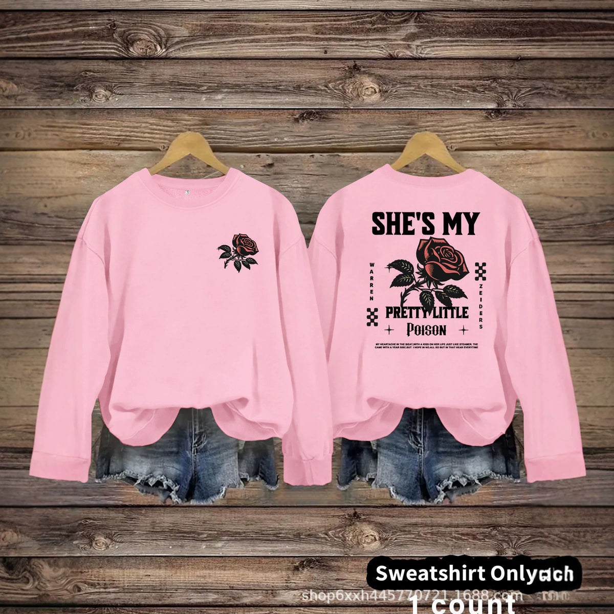 Loose velvet sweatshirt