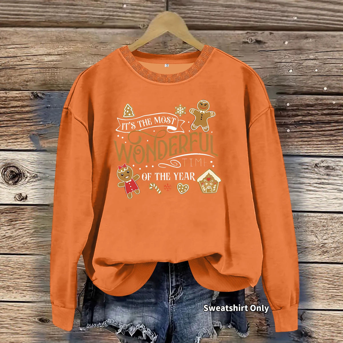 Printed sweatshirt with round neck