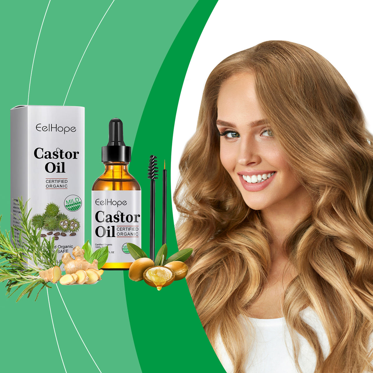 Eelhope Castor Oil Hair Care Solution Moisturizes And Nurses Root Hair Care Solution