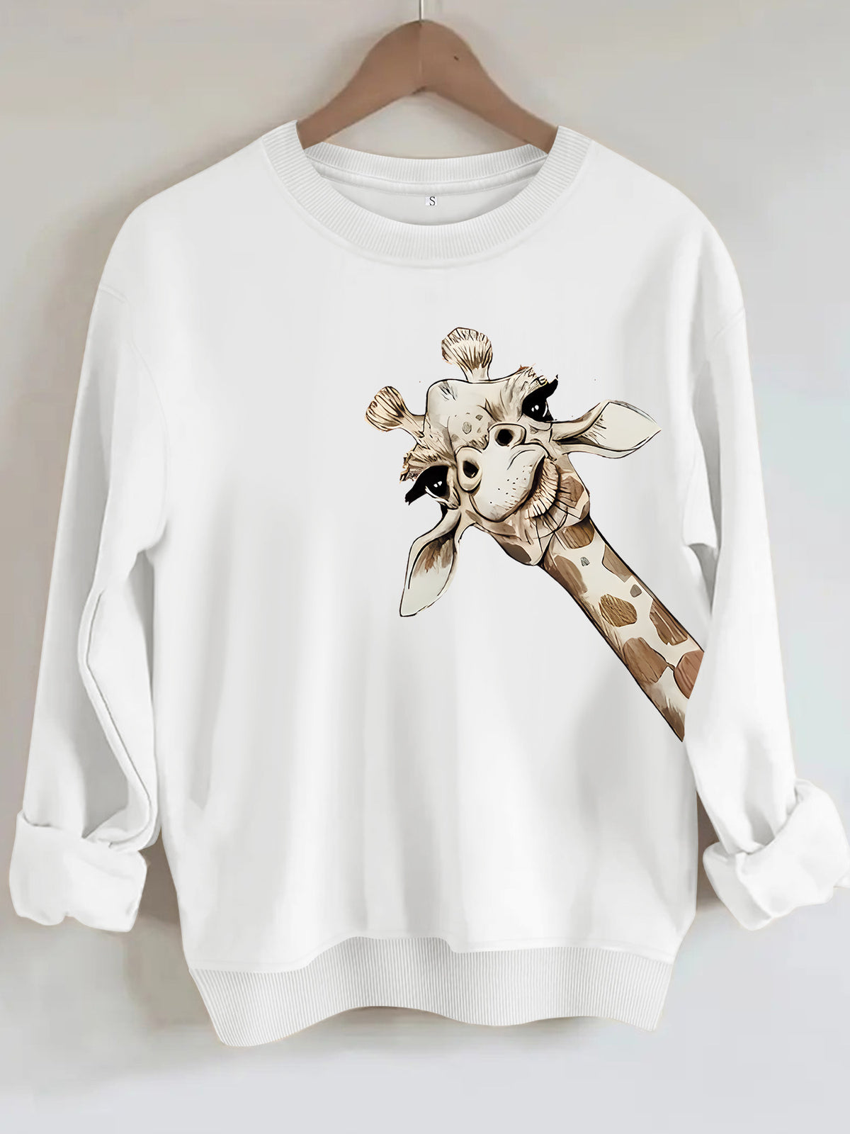 Loose velvet sweatshirt