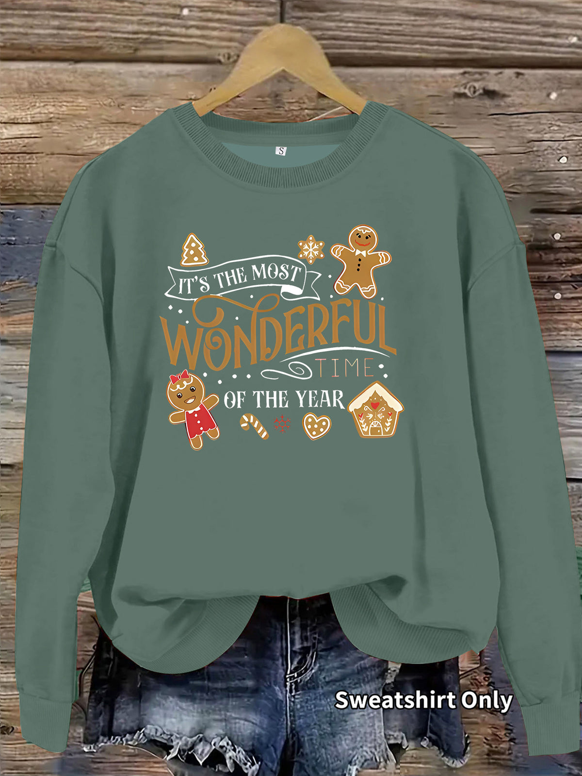 Printed sweatshirt with round neck