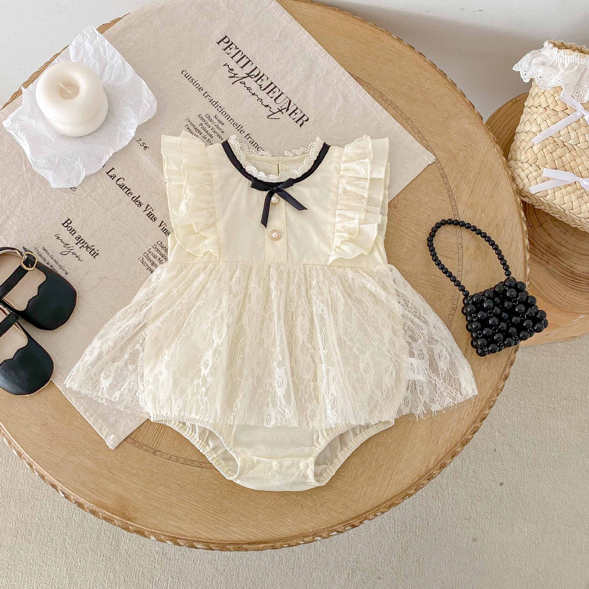 Baby Clothes Summer Lightweight Girl Baby Romper Lace Dress Princess Birthday Outfit A-Class