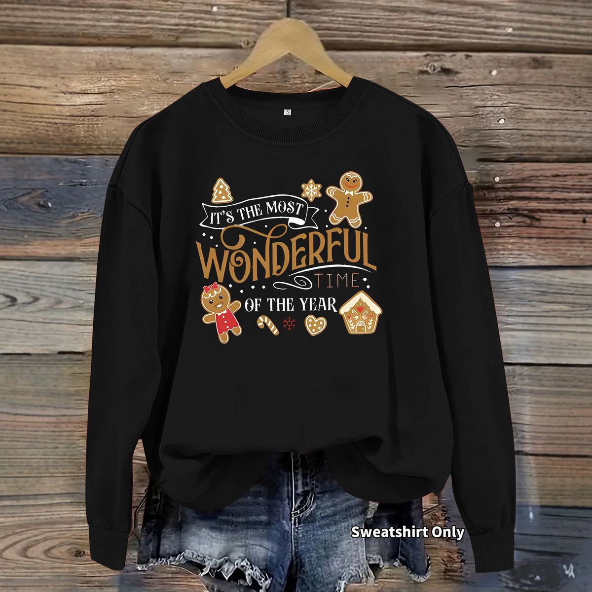 Printed sweatshirt with round neck