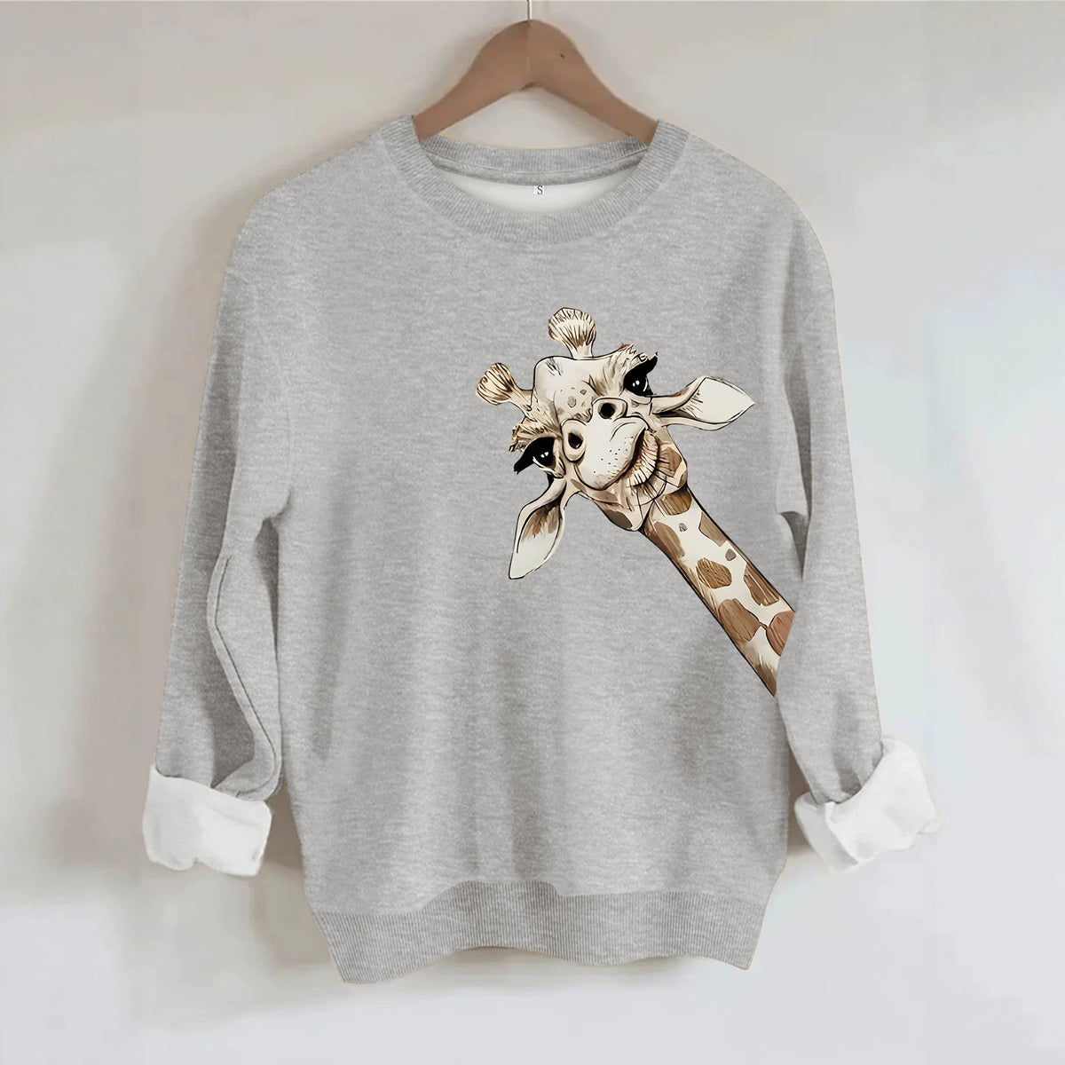 Loose velvet sweatshirt