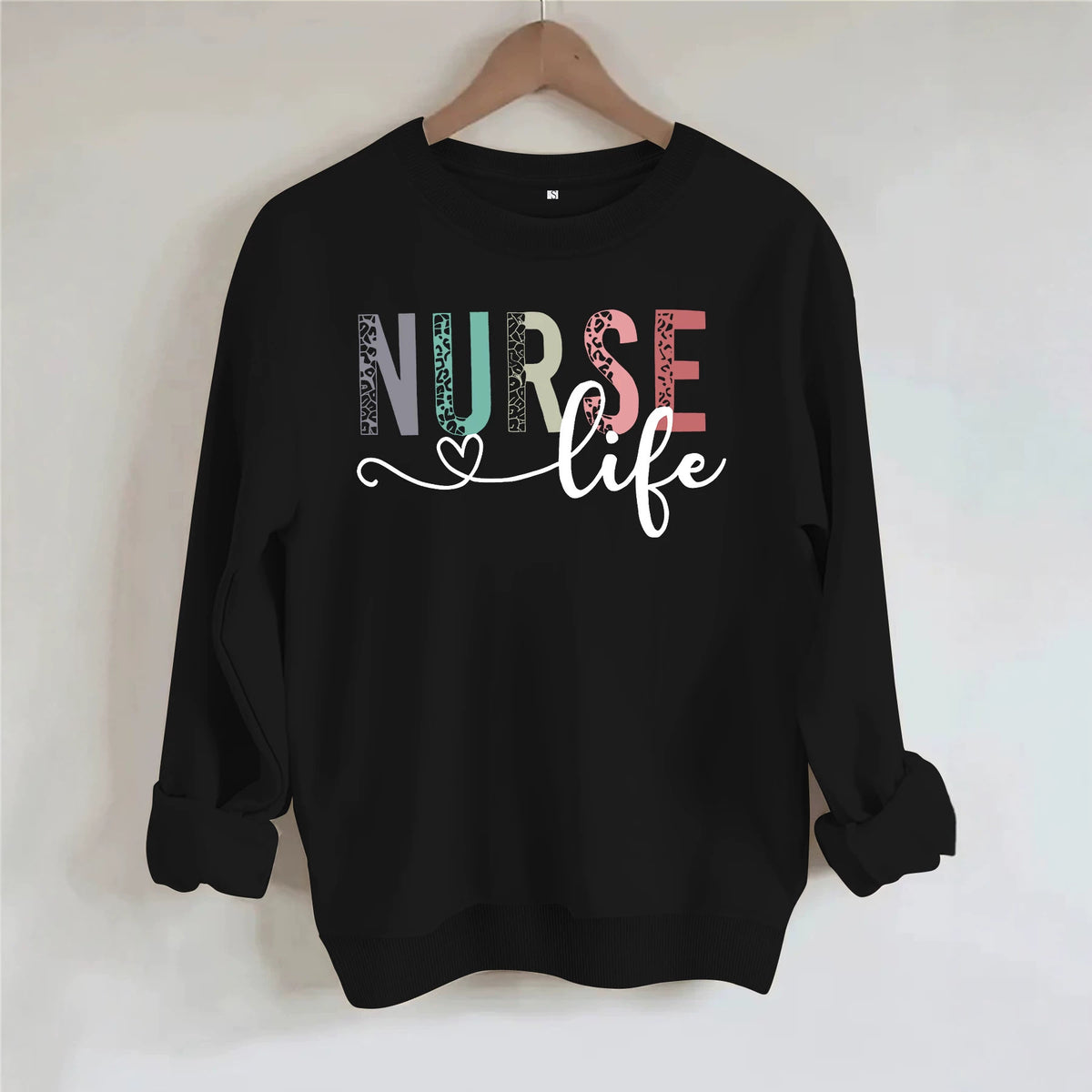 Loose velvet sweatshirt