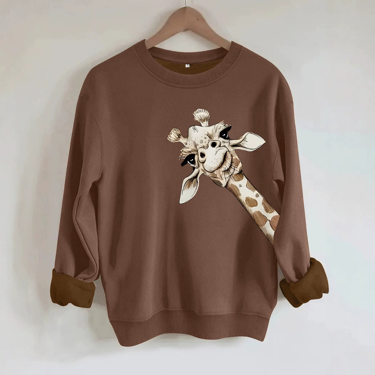 Loose velvet sweatshirt