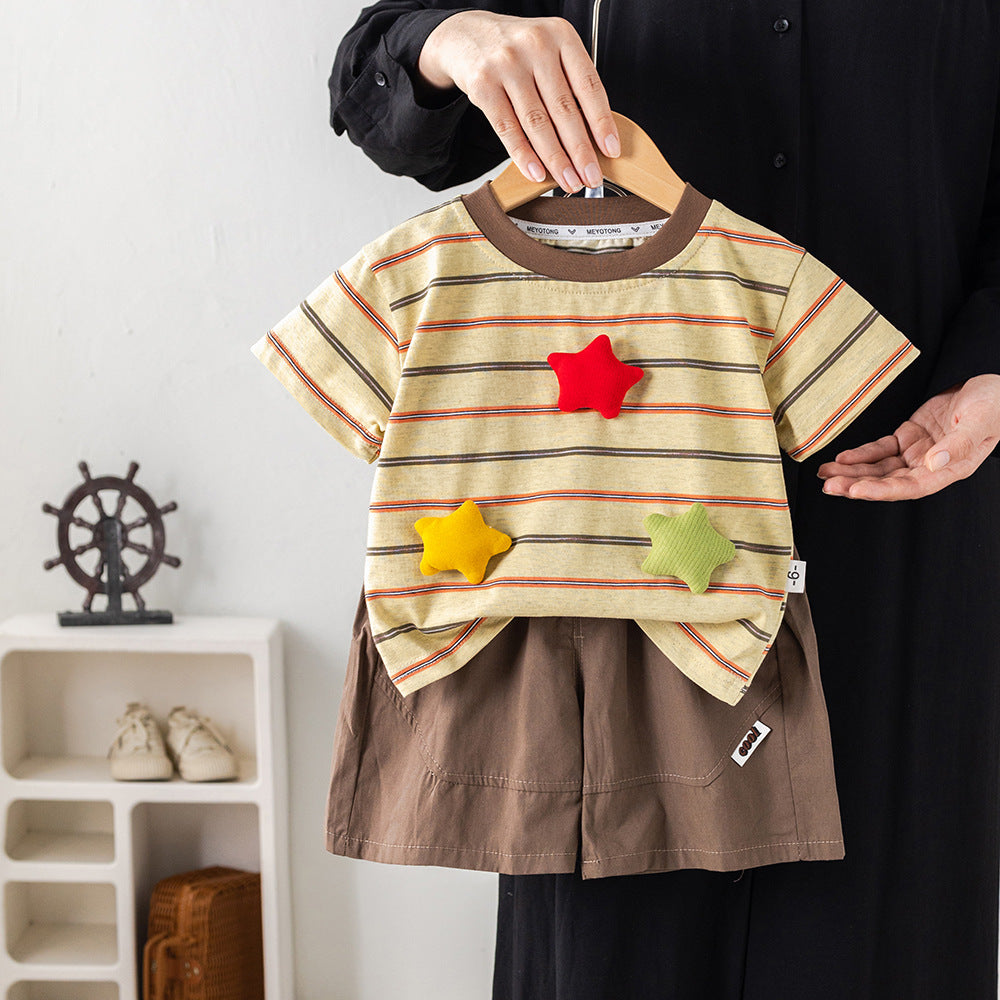 Summer clothes baby summer clothes short sleeved two-piece set