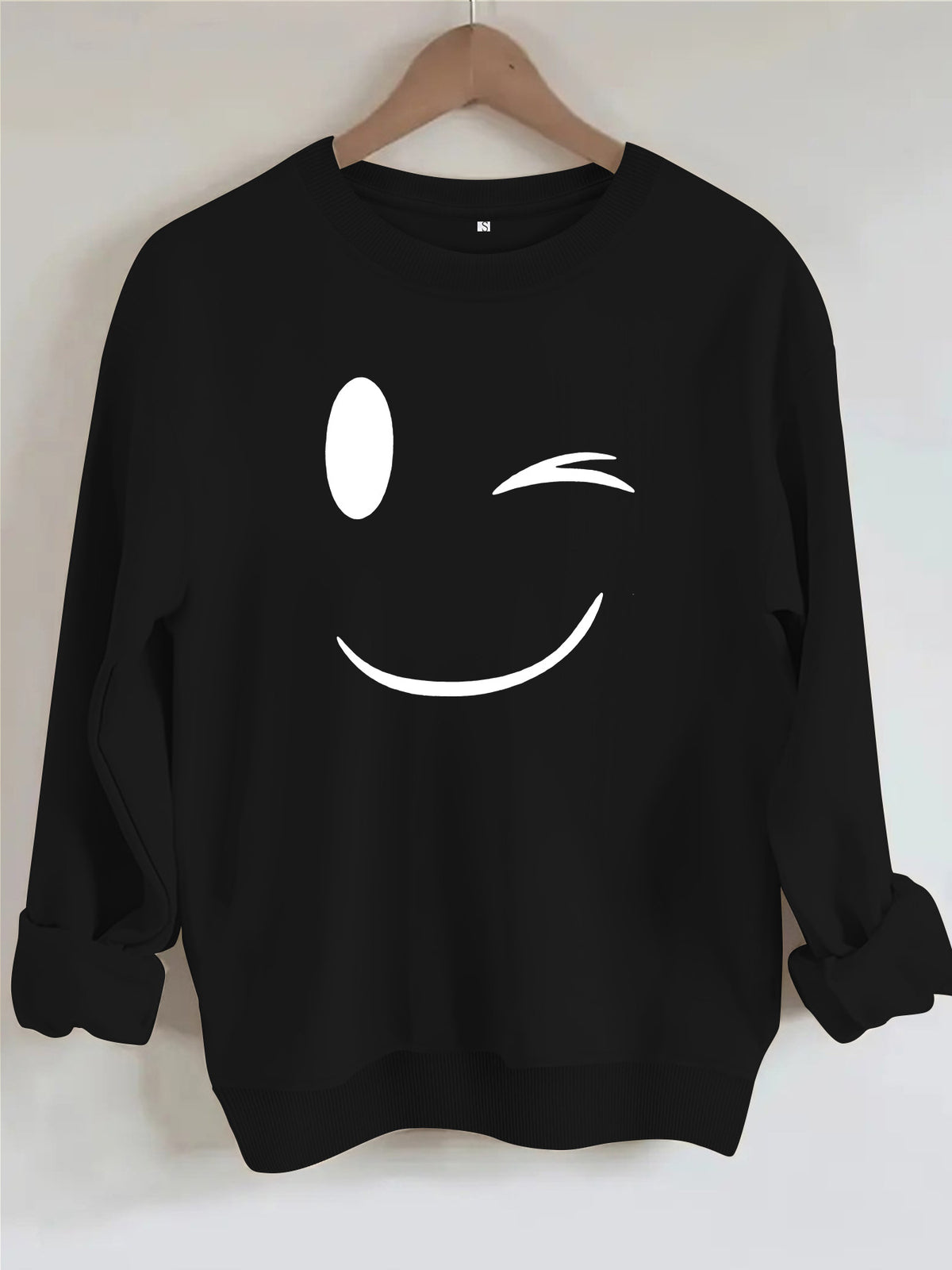 Loose velvet sweatshirt