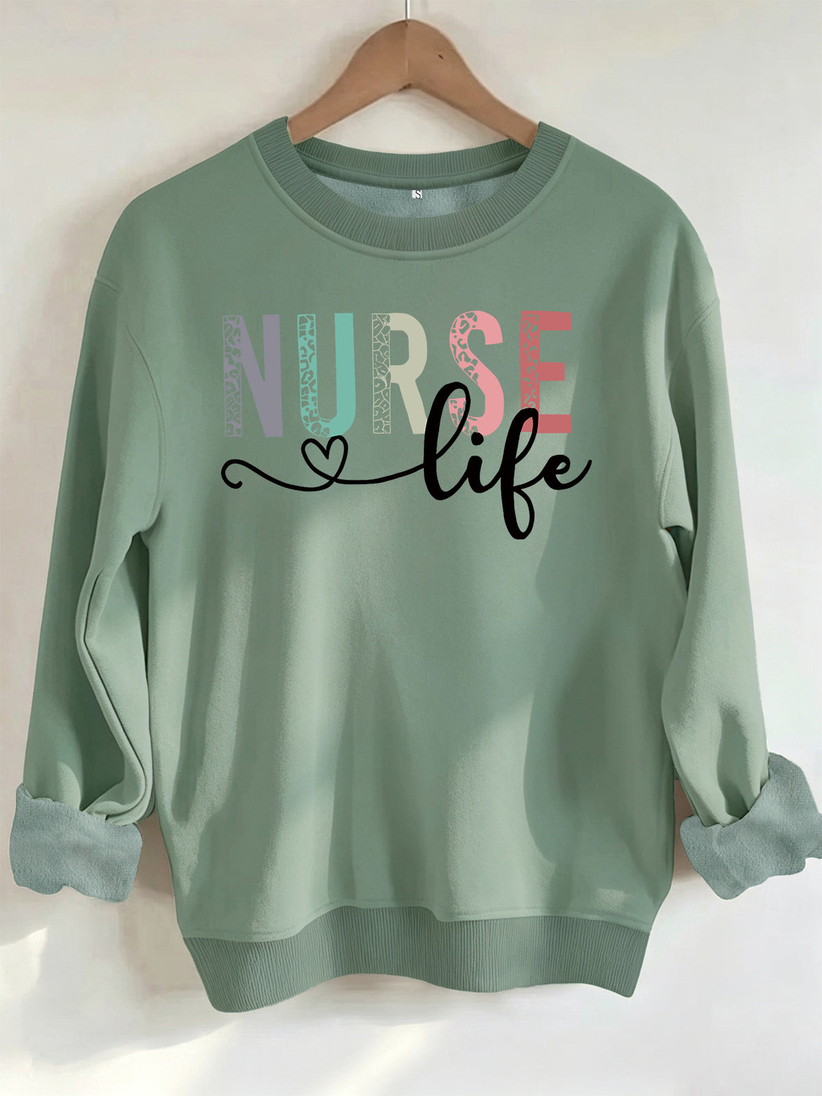 Loose velvet sweatshirt
