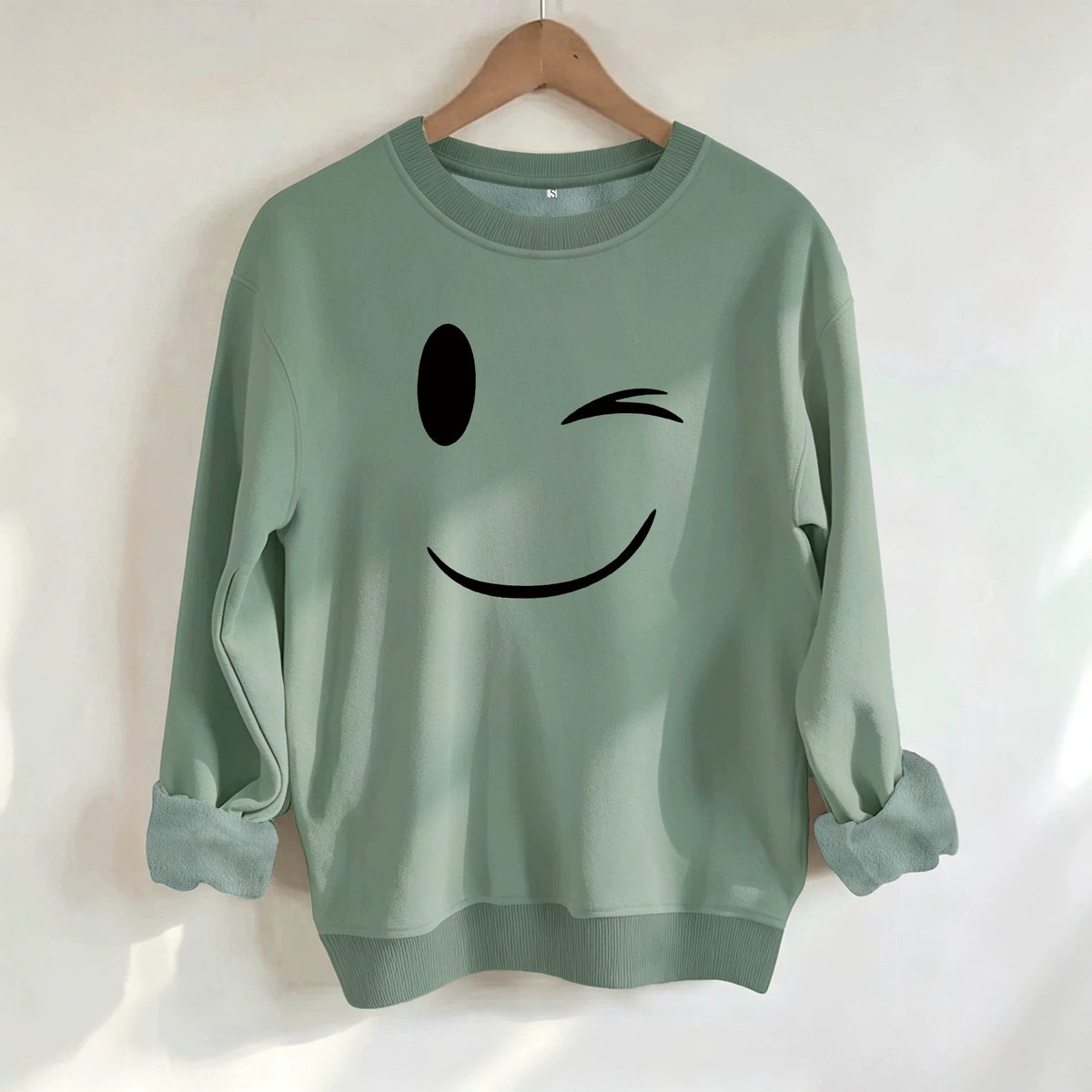 Loose velvet sweatshirt