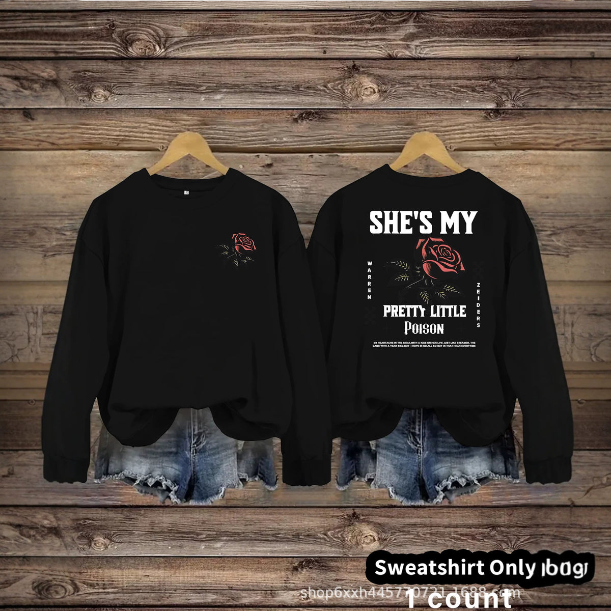 Loose velvet sweatshirt